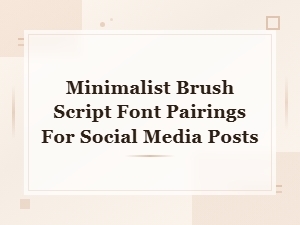Minimalist Brush Script Font Pairings for Social Media Posts