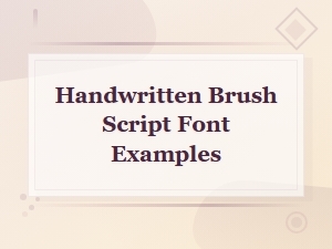 Free Handwritten Brush Script Font Examples for Designers